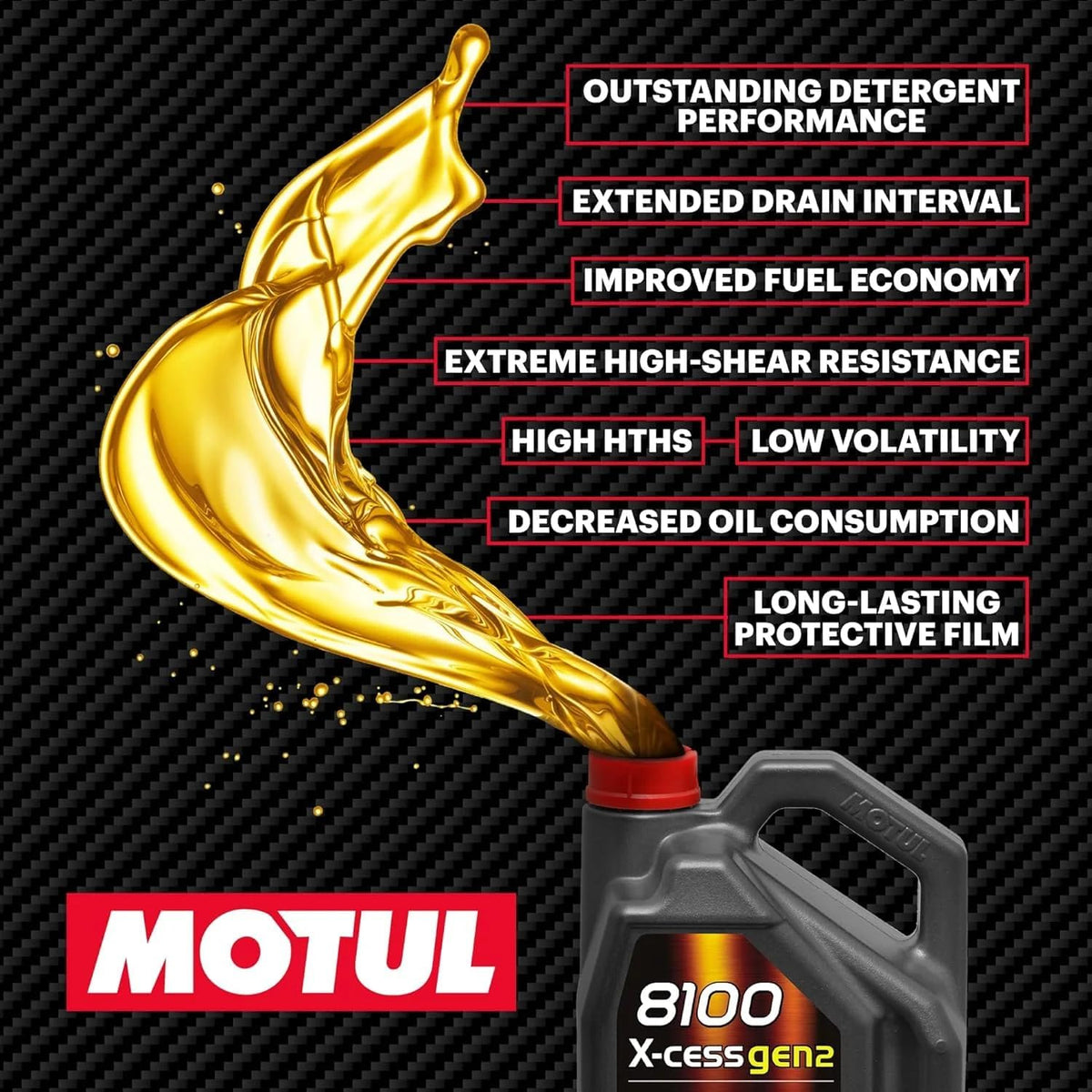 Motul 5L Synthetic Engine Oil 8100 5W-40 X-CESS – Prime MR2