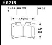 Hawk HPS Street Brake Pads - ST205 Celica GTFour 94-99