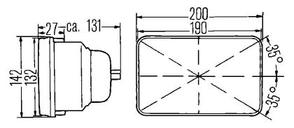 Hella Sealed Beam Conversion Headlamp