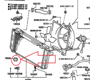 Radiator Lower Bushing Mount Bracket - Toyota MR2 SW20