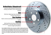 Drilled and Slotted Brake Rotors - 87-89 MR2 AW11