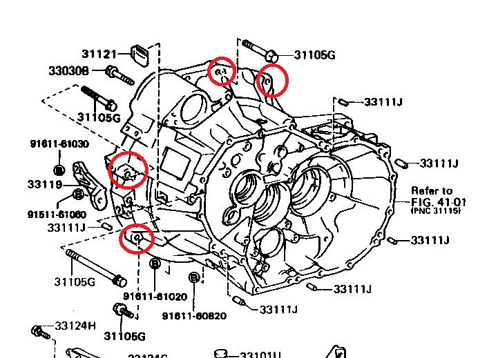 Transmission to Engine Bolts Kit - SW20 E153 or S54 – Prime MR2