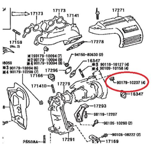 Manifold to Turbo Nut - M10x1.25