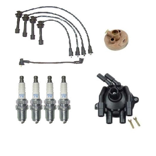 Complete Ignition Tune-Up Kit For Nissan H20 Forklift – Denso Plugs, Wires, Cap, Rotor