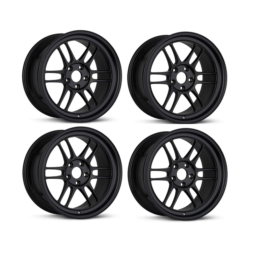 Enkei RPF1 Black Staggered Wheels 17x8 & 17x9 – Prime MR2