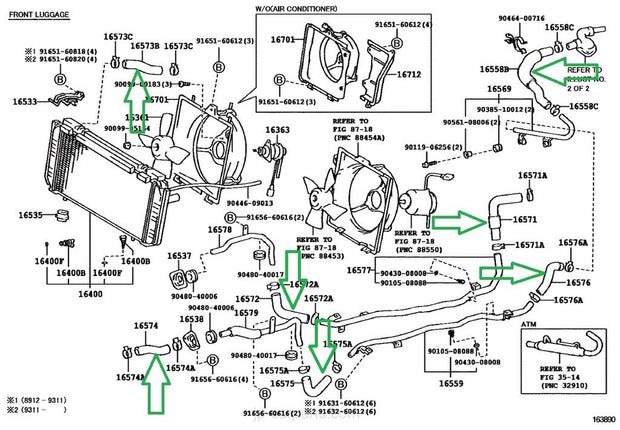 Radiator Coolant Hose Kit - SW20 MR2