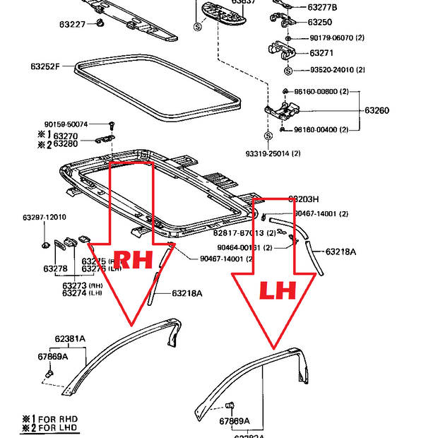 Sunroof / Hardtop Door Body Weatherstripping - SW20